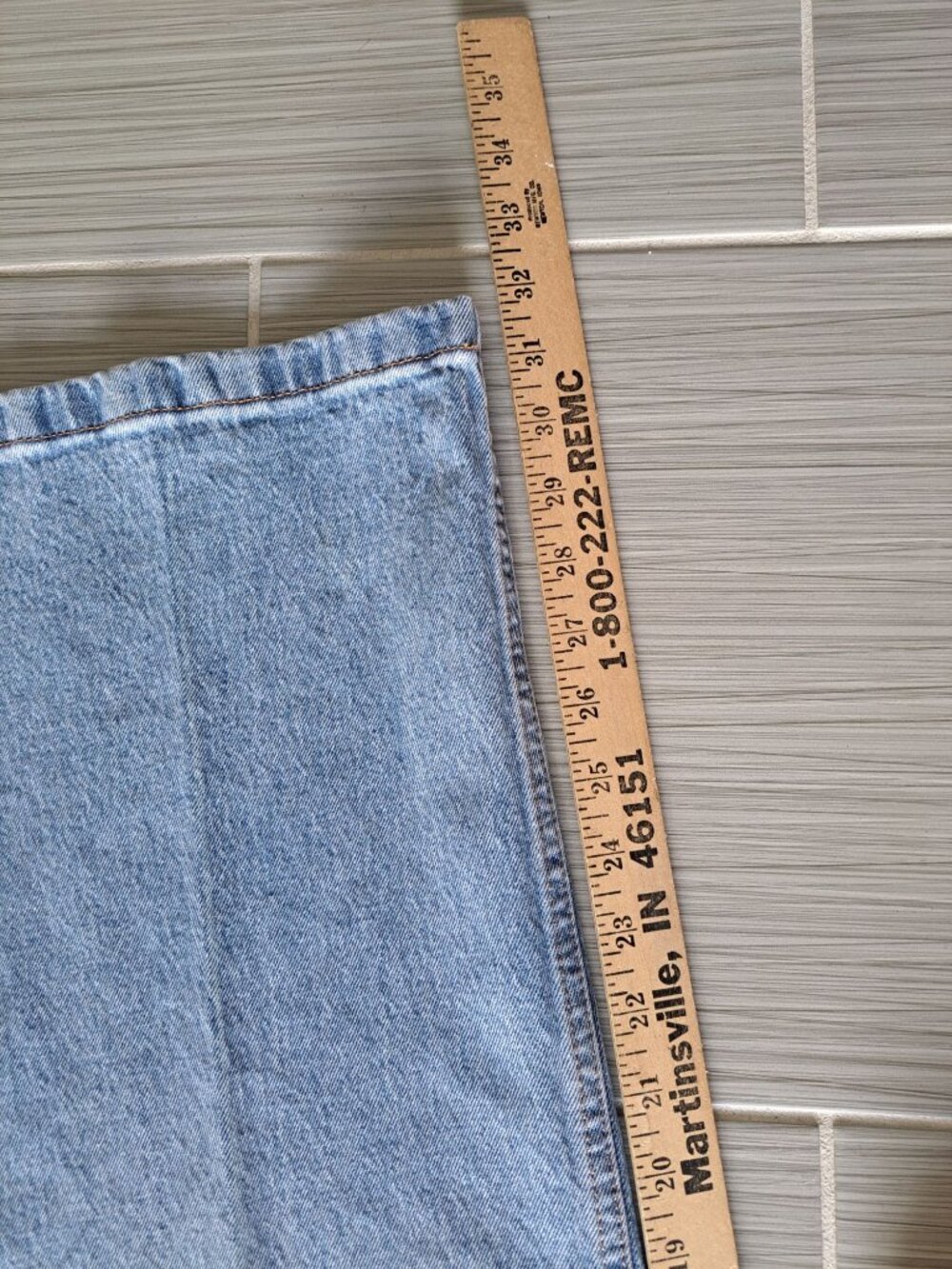 New Size 6 Wide Leg Free Assembly Womens High-Rise Light Wash Denim Jeans Tags - Picture 9 of 13